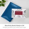 image:imageMellanni Pure Silk Pillowcase Standard Size  Perfect for Hair and Skin  Preventing Wrinkles  Easy Care  Naturally Cooling Silk Pillow Cover with Hidden Zipper Standard PinkPeacock Blue
