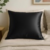 image:imageMellanni Pure Silk Pillowcase Standard Size  Perfect for Hair and Skin  Preventing Wrinkles  Easy Care  Naturally Cooling Silk Pillow Cover with Hidden Zipper Standard PinkBlack  White Piping