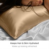 image:imageMellanni Pure Silk Pillowcase Standard Size  Perfect for Hair and Skin  Preventing Wrinkles  Easy Care  Naturally Cooling Silk Pillow Cover with Hidden Zipper Standard PinkGold