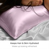 image:imageMellanni Pure Silk Pillowcase Standard Size  Perfect for Hair and Skin  Preventing Wrinkles  Easy Care  Naturally Cooling Silk Pillow Cover with Hidden Zipper Standard PinkLilac