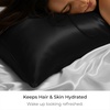 image:imageMellanni Pure Silk Pillowcase Standard Size  Perfect for Hair and Skin  Preventing Wrinkles  Easy Care  Naturally Cooling Silk Pillow Cover with Hidden Zipper Standard PinkBlack