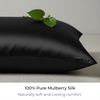 image:imageMellanni Pure Silk Pillowcase Standard Size  Perfect for Hair and Skin  Preventing Wrinkles  Easy Care  Naturally Cooling Silk Pillow Cover with Hidden Zipper Standard PinkBlack