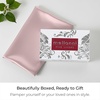 image:imageMellanni Pure Silk Pillowcase Standard Size  Perfect for Hair and Skin  Preventing Wrinkles  Easy Care  Naturally Cooling Silk Pillow Cover with Hidden Zipper Standard PinkPink