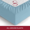 image:imageMellanni Queen Fitted Sheet  Iconic Collection Bedding  Sheets with up to 16 inch Deep Pocket  Soft amp Cooling  Fade amp Stain Resistant  1 PC Queen White1535 Light Blue