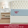 image:imageMellanni Queen Fitted Sheet  Iconic Collection Bedding  Sheets with up to 16 inch Deep Pocket  Soft amp Cooling  Fade amp Stain Resistant  1 PC Queen White1524 Aqua