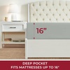 image:imageMellanni Queen Fitted Sheet  Iconic Collection Bedding  Sheets with up to 16 inch Deep Pocket  Soft amp Cooling  Fade amp Stain Resistant  1 PC Queen White1284 Spa Mint