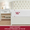 image:imageMellanni Queen Fitted Sheet  Iconic Collection Bedding  Sheets with up to 16 inch Deep Pocket  Soft amp Cooling  Fade amp Stain Resistant  1 PC Queen White1102 White