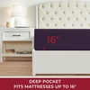 image:imageMellanni Queen Fitted Sheet  Iconic Collection Bedding  Sheets with up to 16 inch Deep Pocket  Soft amp Cooling  Fade amp Stain Resistant  1 PC Queen White1952 Purple