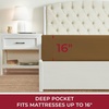 image:imageMellanni Queen Fitted Sheet  Iconic Collection Bedding  Sheets with up to 16 inch Deep Pocket  Soft amp Cooling  Fade amp Stain Resistant  1 PC Queen White1886 Mocha