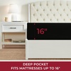 image:imageMellanni Queen Fitted Sheet  Iconic Collection Bedding  Sheets with up to 16 inch Deep Pocket  Soft amp Cooling  Fade amp Stain Resistant  1 PC Queen White1990 Black
