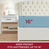 image:imageMellanni Queen Fitted Sheet  Iconic Collection Bedding  Sheets with up to 16 inch Deep Pocket  Soft amp Cooling  Fade amp Stain Resistant  1 PC Queen White1535 Light Blue