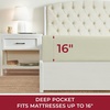 image:imageMellanni Queen Fitted Sheet  Iconic Collection Bedding  Sheets with up to 16 inch Deep Pocket  Soft amp Cooling  Fade amp Stain Resistant  1 PC Queen White1128 Golden Ivory