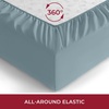image:imageMellanni Queen Fitted Sheet  Iconic Collection Bedding  Sheets with up to 16 inch Deep Pocket  Soft amp Cooling  Fade amp Stain Resistant  1 PC Queen White1583 Spa Blue