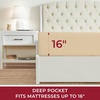image:imageMellanni Queen Fitted Sheet  Iconic Collection Bedding  Sheets with up to 16 inch Deep Pocket  Soft amp Cooling  Fade amp Stain Resistant  1 PC Queen White1812 Beige