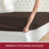 image:imageMellanni Queen Fitted Sheet  Iconic Collection Bedding  Sheets with up to 16 inch Deep Pocket  Soft amp Cooling  Fade amp Stain Resistant  1 PC Queen White1887 Brown