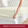image:imageMellanni Queen Fitted Sheet  Iconic Collection Bedding  Sheets with up to 16 inch Deep Pocket  Soft amp Cooling  Fade amp Stain Resistant  1 PC Queen White1128 Golden Ivory