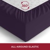 image:imageMellanni Queen Fitted Sheet  Iconic Collection Bedding  Sheets with up to 16 inch Deep Pocket  Soft amp Cooling  Fade amp Stain Resistant  1 PC Queen White1952 Purple