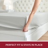 image:imageMellanni Queen Fitted Sheet  Iconic Collection Bedding  Sheets with up to 16 inch Deep Pocket  Soft amp Cooling  Fade amp Stain Resistant  1 PC Queen White1364 Light Gray
