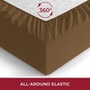 image:imageMellanni Queen Fitted Sheet  Iconic Collection Bedding  Sheets with up to 16 inch Deep Pocket  Soft amp Cooling  Fade amp Stain Resistant  1 PC Queen White1886 Mocha