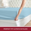 image:imageMellanni Queen Fitted Sheet  Iconic Collection Bedding  Sheets with up to 16 inch Deep Pocket  Soft amp Cooling  Fade amp Stain Resistant  1 PC Queen White1535 Light Blue