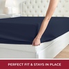 image:imageMellanni Queen Fitted Sheet  Iconic Collection Bedding  Sheets with up to 16 inch Deep Pocket  Soft amp Cooling  Fade amp Stain Resistant  1 PC Queen White1959 Navy Blue