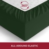 image:imageMellanni Queen Fitted Sheet  Iconic Collection Bedding  Sheets with up to 16 inch Deep Pocket  Soft amp Cooling  Fade amp Stain Resistant  1 PC Queen White1448 Emerald Green