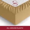 image:imageMellanni Queen Fitted Sheet  Iconic Collection Bedding  Sheets with up to 16 inch Deep Pocket  Soft amp Cooling  Fade amp Stain Resistant  1 PC Queen White1862 Gold