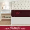 image:imageMellanni Queen Fitted Sheet  Iconic Collection Bedding  Sheets with up to 16 inch Deep Pocket  Soft amp Cooling  Fade amp Stain Resistant  1 PC Queen White1752 Brick Red