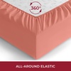 image:imageMellanni Queen Fitted Sheet  Iconic Collection Bedding  Sheets with up to 16 inch Deep Pocket  Soft amp Cooling  Fade amp Stain Resistant  1 PC Queen White1621 Coral