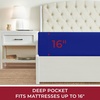 image:imageMellanni Queen Fitted Sheet  Iconic Collection Bedding  Sheets with up to 16 inch Deep Pocket  Soft amp Cooling  Fade amp Stain Resistant  1 PC Queen White1597 Royal Blue