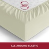 image:imageMellanni Queen Fitted Sheet  Iconic Collection Bedding  Sheets with up to 16 inch Deep Pocket  Soft amp Cooling  Fade amp Stain Resistant  1 PC Queen White1128 Golden Ivory