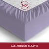 image:imageMellanni Queen Fitted Sheet  Iconic Collection Bedding  Sheets with up to 16 inch Deep Pocket  Soft amp Cooling  Fade amp Stain Resistant  1 PC Queen White1356 Violet
