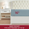 image:imageMellanni Queen Fitted Sheet  Iconic Collection Bedding  Sheets with up to 16 inch Deep Pocket  Soft amp Cooling  Fade amp Stain Resistant  1 PC Queen White1583 Spa Blue