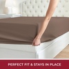 image:imageMellanni Queen Fitted Sheet  Iconic Collection Bedding  Sheets with up to 16 inch Deep Pocket  Soft amp Cooling  Fade amp Stain Resistant  1 PC Queen White1877 Dark Taupe
