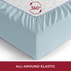 image:imageMellanni Queen Fitted Sheet  Iconic Collection Bedding  Sheets with up to 16 inch Deep Pocket  Soft amp Cooling  Fade amp Stain Resistant  1 PC Queen White1524 Aqua
