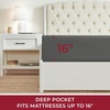 image:imageMellanni Queen Fitted Sheet  Iconic Collection Bedding  Sheets with up to 16 inch Deep Pocket  Soft amp Cooling  Fade amp Stain Resistant  1 PC Queen White1394 Gray