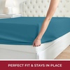 image:imageMellanni Queen Fitted Sheet  Iconic Collection Bedding  Sheets with up to 16 inch Deep Pocket  Soft amp Cooling  Fade amp Stain Resistant  1 PC Queen White1455 Teal