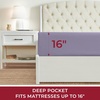 image:imageMellanni Queen Fitted Sheet  Iconic Collection Bedding  Sheets with up to 16 inch Deep Pocket  Soft amp Cooling  Fade amp Stain Resistant  1 PC Queen White1356 Violet