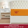 image:imageMellanni Queen Fitted Sheet  Iconic Collection Bedding  Sheets with up to 16 inch Deep Pocket  Soft amp Cooling  Fade amp Stain Resistant  1 PC Queen White1652 Persimmon