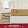 image:imageMellanni Queen Fitted Sheet  Iconic Collection Bedding  Sheets with up to 16 inch Deep Pocket  Soft amp Cooling  Fade amp Stain Resistant  1 PC Queen White1862 Gold