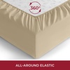 image:imageMellanni Queen Fitted Sheet  Iconic Collection Bedding  Sheets with up to 16 inch Deep Pocket  Soft amp Cooling  Fade amp Stain Resistant  1 PC Queen White1812 Beige