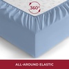 image:imageMellanni Queen Fitted Sheet  Iconic Collection Bedding  Sheets with up to 16 inch Deep Pocket  Soft amp Cooling  Fade amp Stain Resistant  1 PC Queen White1573 Blue Hydrangea