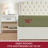 image:imageMellanni Queen Fitted Sheet  Iconic Collection Bedding  Sheets with up to 16 inch Deep Pocket  Soft amp Cooling  Fade amp Stain Resistant  1 PC Queen White1436 Sage