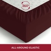 image:imageMellanni Queen Fitted Sheet  Iconic Collection Bedding  Sheets with up to 16 inch Deep Pocket  Soft amp Cooling  Fade amp Stain Resistant  1 PC Queen White1752 Brick Red
