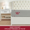 image:imageMellanni Queen Fitted Sheet  Iconic Collection Bedding  Sheets with up to 16 inch Deep Pocket  Soft amp Cooling  Fade amp Stain Resistant  1 PC Queen White1364 Light Gray