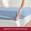 image:imageMellanni Queen Fitted Sheet  Iconic Collection Bedding  Sheets with up to 16 inch Deep Pocket  Soft amp Cooling  Fade amp Stain Resistant  1 PC Queen White1573 Blue Hydrangea