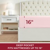 image:imageMellanni Queen Fitted Sheet  Iconic Collection Bedding  Sheets with up to 16 inch Deep Pocket  Soft amp Cooling  Fade amp Stain Resistant  1 PC Queen White1172 Blush Pink