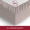 image:imageMellanni Queen Fitted Sheet  Iconic Collection Bedding  Sheets with up to 16 inch Deep Pocket  Soft amp Cooling  Fade amp Stain Resistant  1 PC Queen White1872 Tan