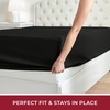 image:imageMellanni Queen Fitted Sheet  Iconic Collection Bedding  Sheets with up to 16 inch Deep Pocket  Soft amp Cooling  Fade amp Stain Resistant  1 PC Queen White1990 Black