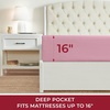 image:imageMellanni Queen Fitted Sheet  Iconic Collection Bedding  Sheets with up to 16 inch Deep Pocket  Soft amp Cooling  Fade amp Stain Resistant  1 PC Queen White1175 Pink